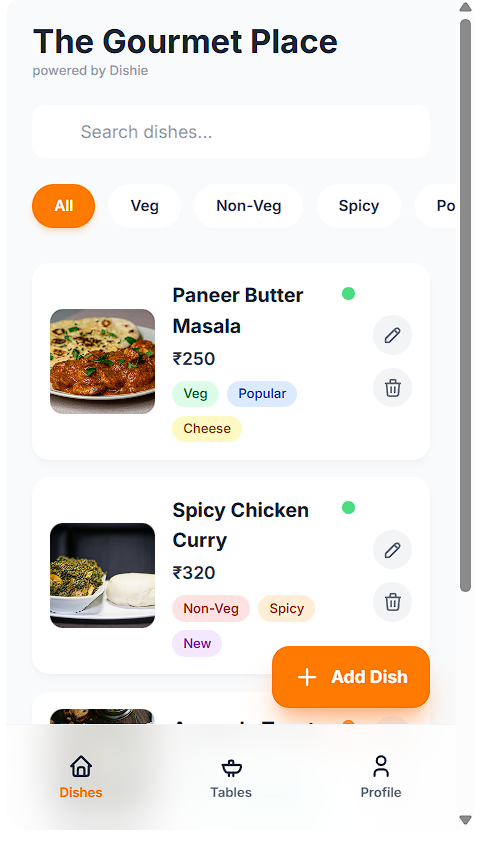 Dashboard UI